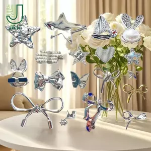 10 / 18 Chiếc DIY Lỗ Giày Quyến Rũ Mạ Điện Bạc Nơ Phụ Kiện Thiết Kế Trang Trí Giày Sân Vườn Quà Tặng Cô Gái
