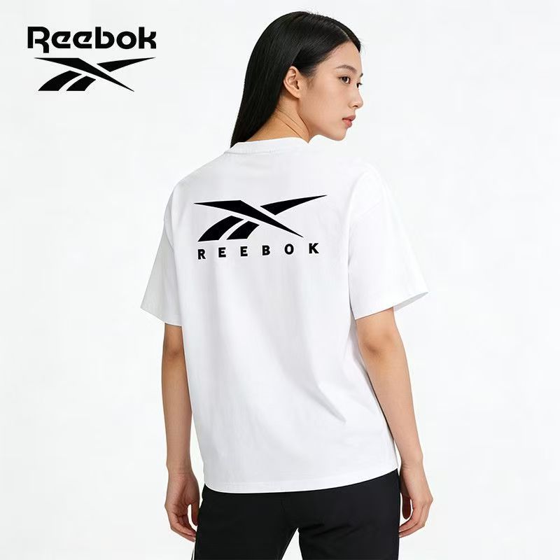 Áo thun tay ngắn nam nữ cotton 100%, thiết kế cổ điển với logo cặp đôi thể thao