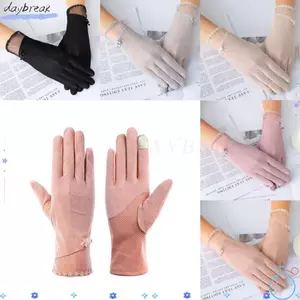 Găng tay lụa băng DAYBREAK, Găng tay chống nắng nữ mỏng thoáng khí, Găng tay đi xe đạp co giãn toàn ngón tay thời trang mùa hè