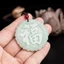 Mặt dây chuyền tròn thương hiệu Fortune, phong cách cổ điển và ngọc bích cho nam nữ