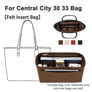 Túi chèn nỉ đựng mỹ phẩm/đồ cá nhân, thích hợp Central City33 30, ví du lịch, xách tay, có khóa kéo