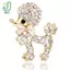 Thổ cẩm pin chó con đáng yêu bằng pha lê kim cương giả - Phụ kiện thời trang