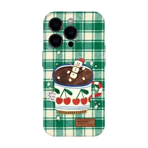 Ốp Điện Thoại Latte YIJS Thích Hợp Cho IPhone 17 AIR 13 14 15 16 ProMax 12 PRO 11 7 8 PLUS XSMAX XR Satou Chuqin Phim Sáng Bóng Vỏ Cứng Hợp Thời Trang