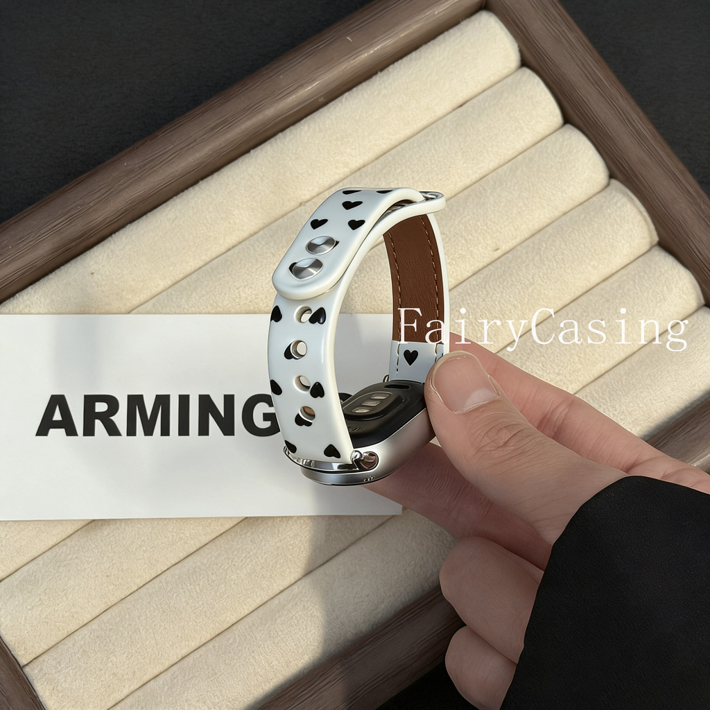 Vòng Da Thời Trang Cho Xiaomi Band 9 10 nfc Dây Đeo Cho Mi Band 8 Vòng Tay Cho Xiaomi Band 10Pro Dây Đeo Tay Phụ Kiện