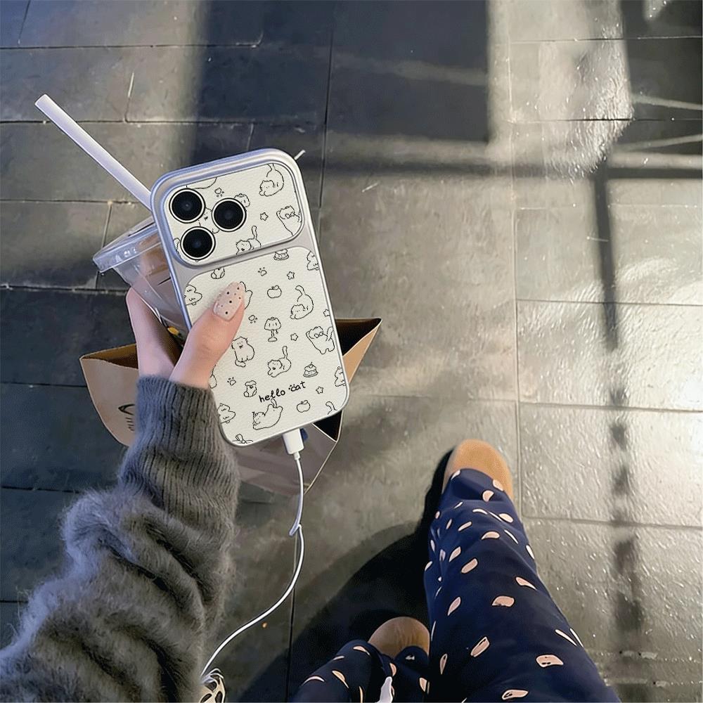 Bút ngắn đáng yêu mèo con dấu cho iPhone17Air trường hợp iPhone15/14Corning trường hợp
