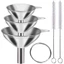 Phễu Inox Bộ Ba Mảnh Treo Hộ Gia Đình Nhà Bếp Dầu Rót Lớn Nhỏ Rượu Phễu Treo Nâng Rượu Đánh Thìa KEU7