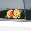 Winnie the Pooh Xe Điện Xe Máy Dễ Thương Vui Nhộn Pin Trang Trí Ô Tô Độc Đáo Khối Sáng Tạo Vết Xước Miếng Dán 26.3.26