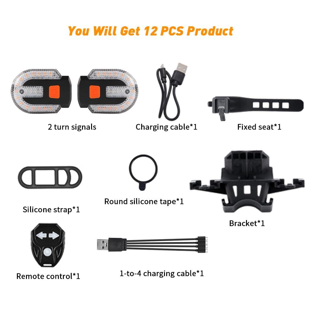 Xe Đạp Đèn Tín Hiệu Điều Khiển Từ Xa, Sạc USB, Cho Đèn Đuôi Núi