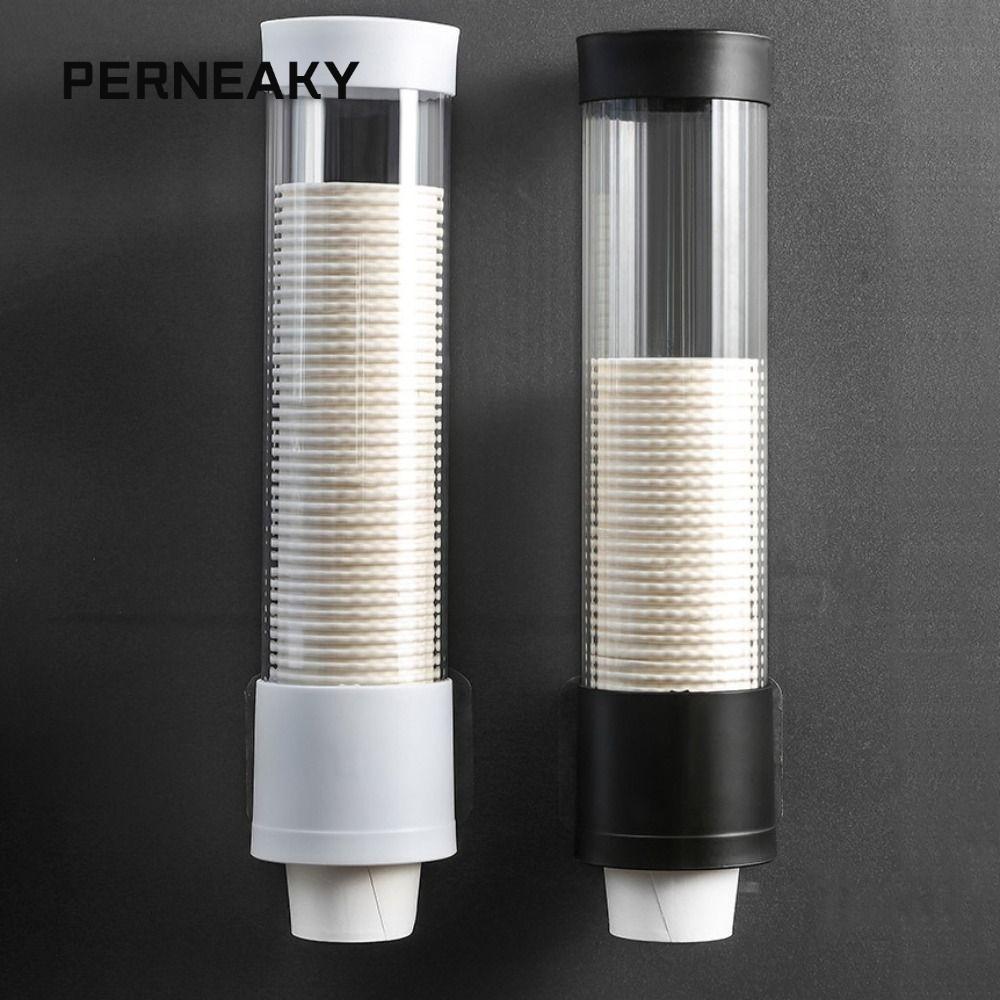 Hộp đựng PENEAKY, Hộp đựng cốc đựng nước chống bụi treo tường, bền bỉ Không khoan dung lượng lớn Hộp đựng cốc giấy trong suốt cho cốc dùng một lần