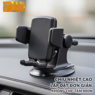 Giá Đỡ Điện Thoại Ô Tô Bảng Điều Khiển Gắn Khóa Tự Động Một Tay Mini View An Toàn Silicone Có Thể Tái Sử Dụng Đen