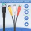 1 USB Nam Cắm Sang 3 Nữ Adapter Bộ Chuyển Đổi Âm Thanh Video Av A / V Cáp USB Sang Cáp Cho Hdtv Truyền Hình Dây