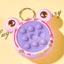 < Pluscloth > Máy chơi Game bong bóng đẩy Mini Móc khóa giảm căng thẳng Bong bóng silicon Popping Fidget Đồ chơi bóp giảm căng thẳng cho trẻ em Người lớn Tiện ích du lịch di động Bong bóng Popping Ga
