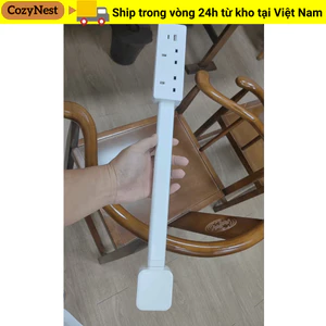 Bộ mở rộng ổ cắm điện COZYNEST, có thể điều chỉnh độ dài xoay 180° Bộ mở rộng ổ cắm điện, Bộ mở rộng ổ cắm điện màu trắng không đục lỗ cho NightStand