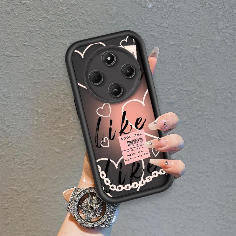 Ốp Lưng Cho Redmi 14C POCO C75 A4 Hoạt Hình Silicon Mềm Ốp lưng TPU Giống Như Âm Nhạc Cô Gái Mắt Thiên Thần Chống Sốc Ốp Lưng