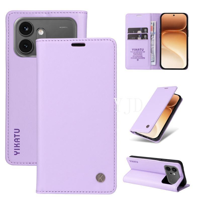 Ốp Lưng Cho Honor 600 Pro Da Cổ Điển Siêu Mỏng Khe Cắm Thẻ Chống Rơi Vỏ Điện Thoại
