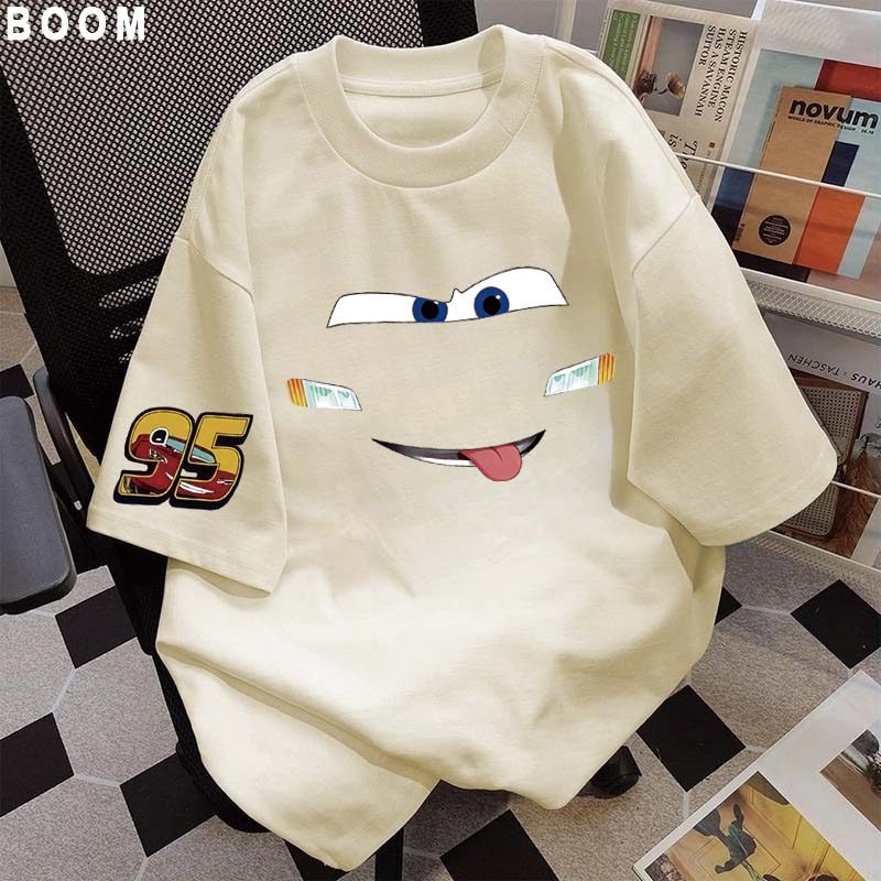BOOM Áo thun nữ kiểu hàn quốc form rộng tay lỡ cổ tròn cotton mát - hè hot trend in cách dễ thương áo phông form vừa #09