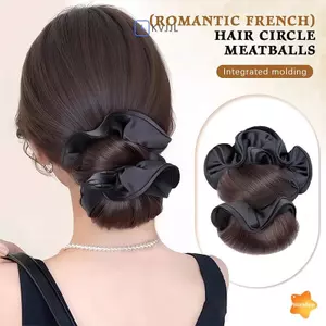 Kẹp móng vuốt tóc tổng hợp màu nâu với dây buộc, phụ kiện tóc thời trang