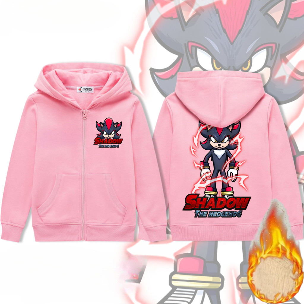 Áo Hoodie dây kéo Sonic Shadow The Hedgehog Kids - Áo khoác nhân vật hoạt hình hợp thời trang cho bé trai và bé gái