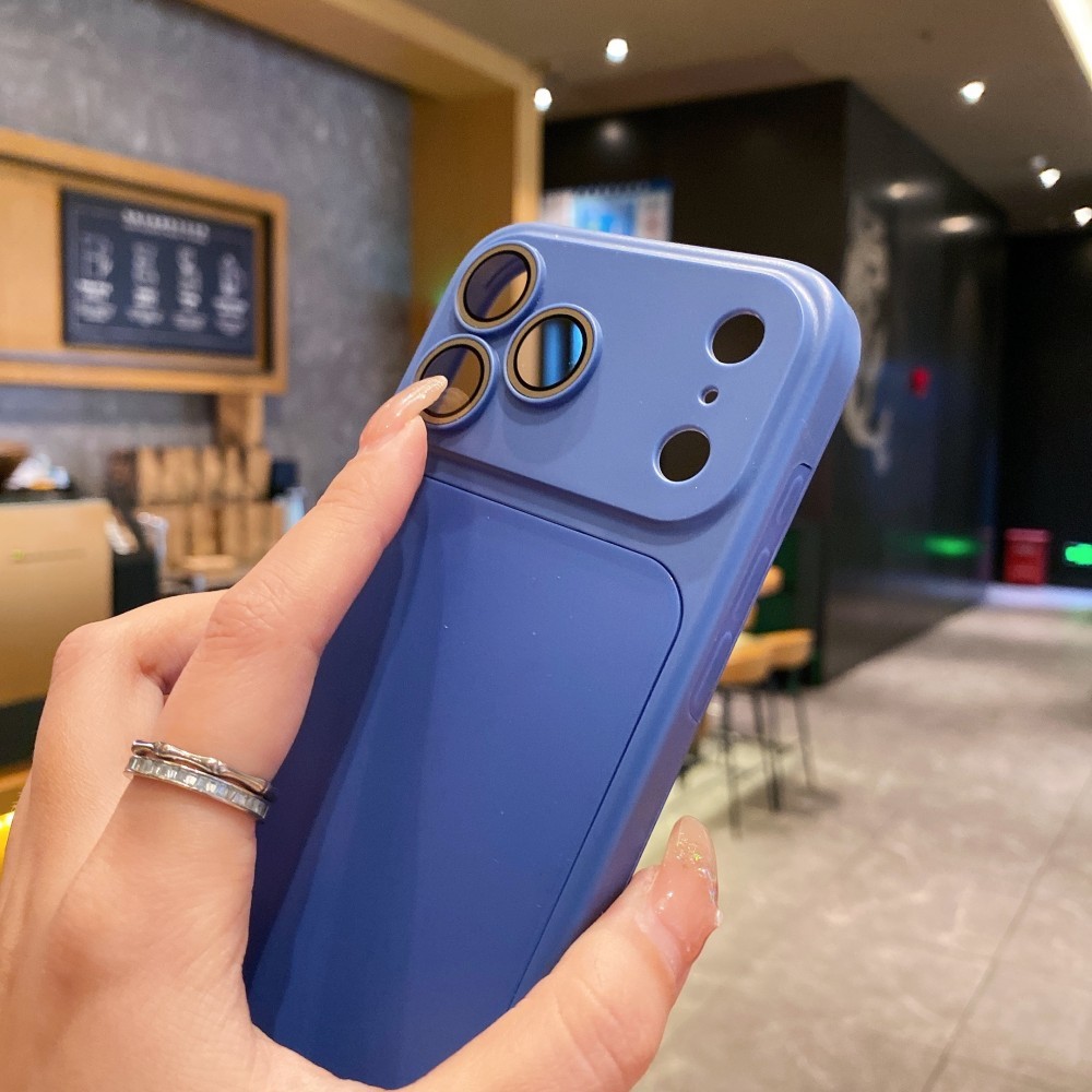 Ốp điện thoại bảo vệ ống kính lỗ mịn cho IPhone 17 16 15 14 13 12 Pro Max 17 Air 11 Chống trượt chống rơi Chống vân tay Vỏ điện thoại thời trang đơn giản