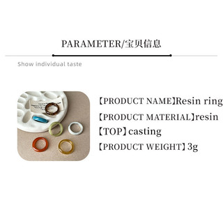 Nhẫn acrylic mỏng màu sắc đa dạng, thiết kế vòng tròn trơn, phù hợp xu hướng thời trang Hàn Quốc Dongdaemun