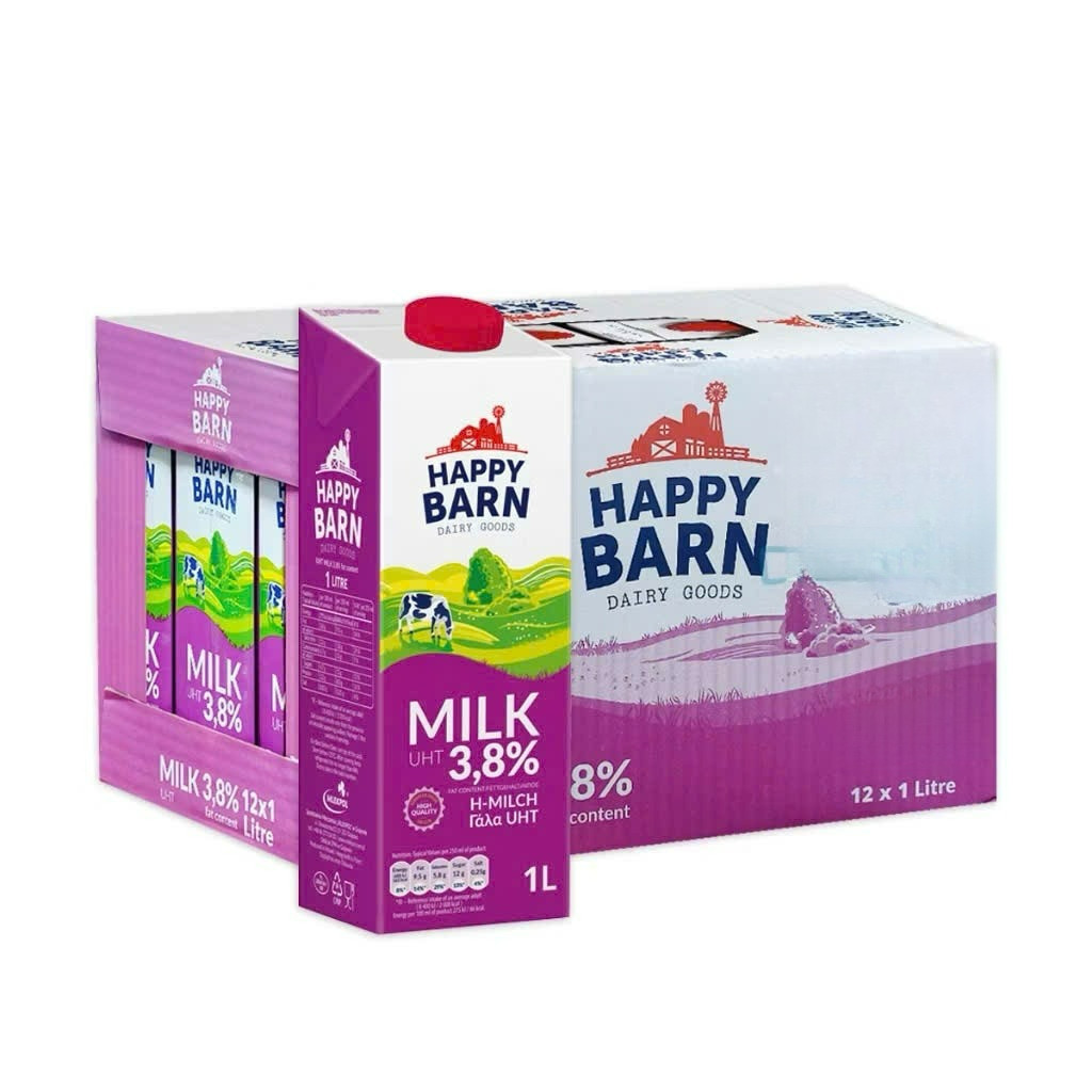 [Giá Sỉ] Sữa Tươi Nguyên Kem Happy Barn 3.8% 1L Thơm Béo Làm Nguyên Liệu Pha Chế