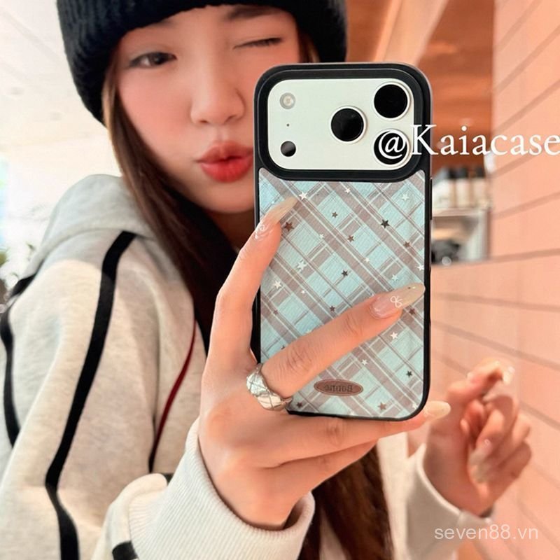 Ốp Điện Thoại Thích Hợp Cho iPhone 7 8 X XS XR XSMAX 11 12 13 14 15 16 17 Pro max Plus Air Diamond Star Leather Grain Vỏ Bảo Vệ Chống Sốc Bao Gồm Tất Cả 5QE8
