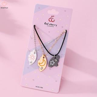 Mặt Dây Chuyền Mặt Trời, Mặt Trăng, Ngôi Sao - Bộ 3 Chiếc Cho Bạn Thân (BFF) - Trang Sức Thời Trang