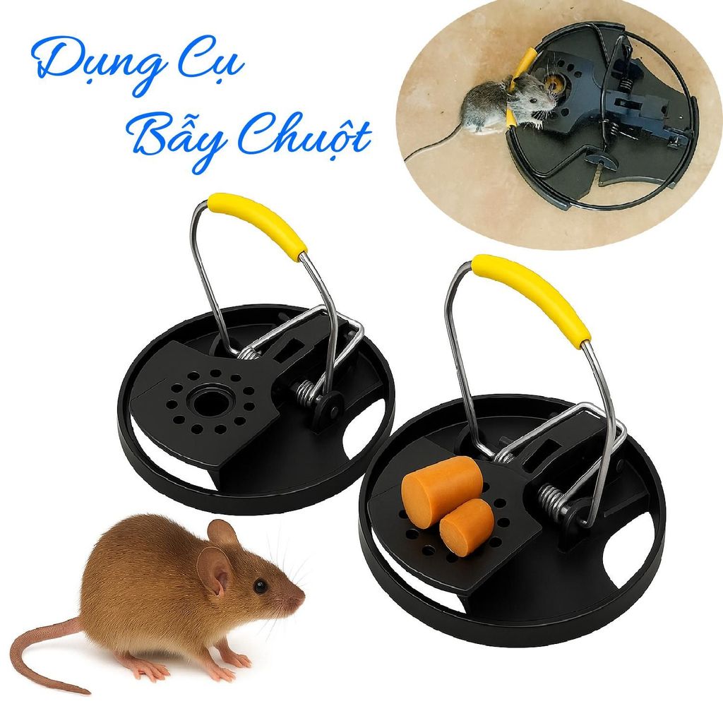 [Hộp 2 Chiếc] Bẫy Chuột Tự Động Hình Tròn, Bẫy Chuột Thông Minh Dùng Trong Nhà Và Ngoài Trời Siệu Nhạy
