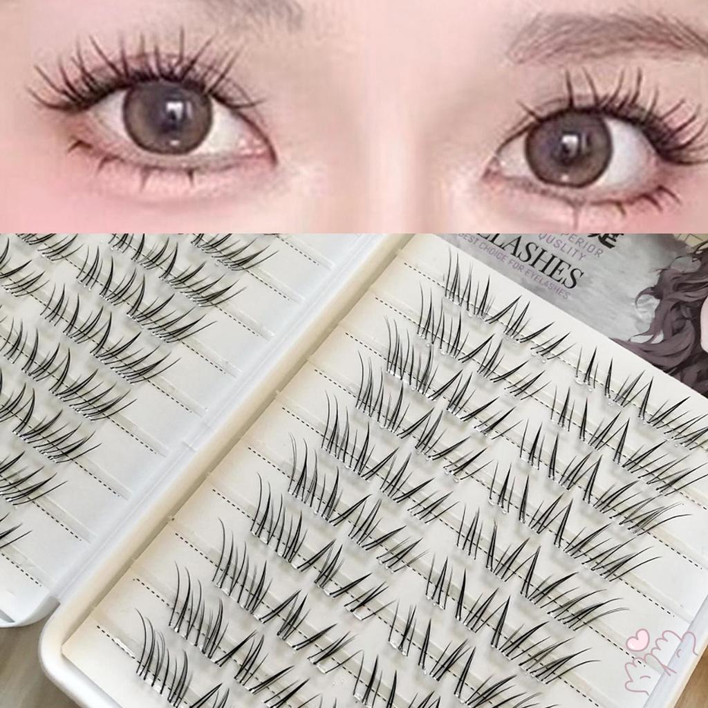IOIIK 256 cụm Lông mi trên Nhìn tự nhiên Nhẹ phóng to mắt để sử dụng và chụp ảnh hàng ngày