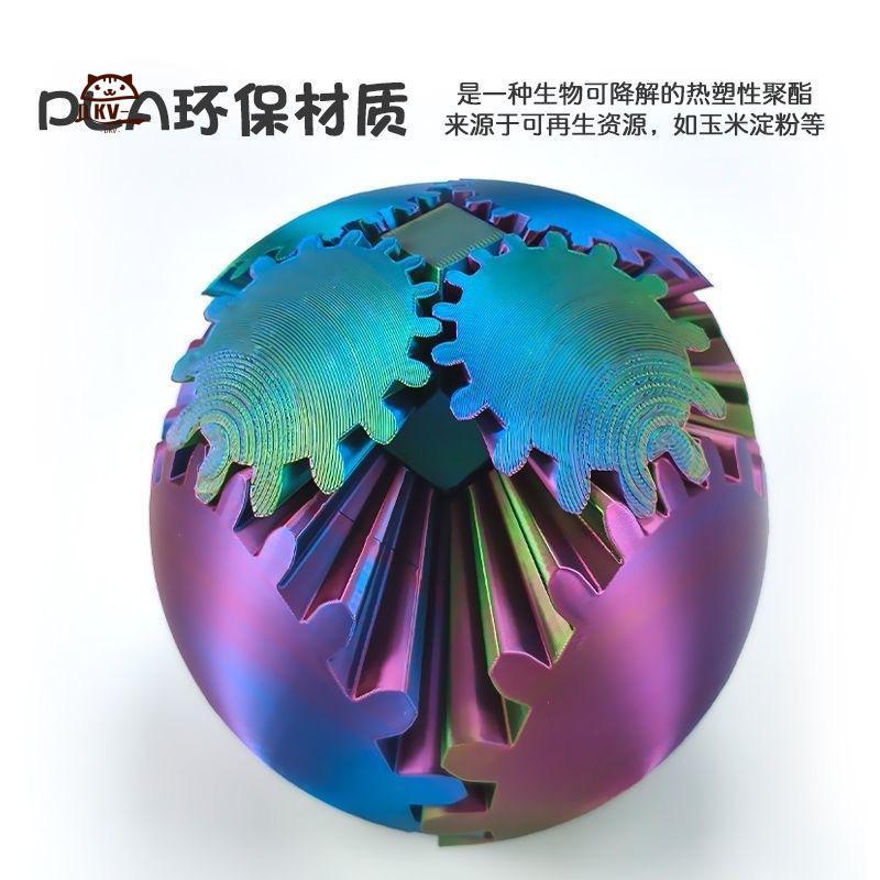 Bóng bánh răng in 3D - Đồ chơi giải nén xoay để giảm căng thẳng