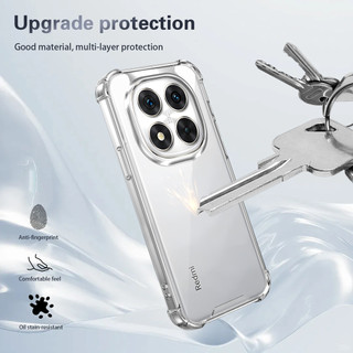 Dành cho Redmi Note 14 Pro Plus 4G / 5G Ốp điện thoại cứng pha lê trong suốt chống rơi 4 chiếc Vỏ mỏng chống sốc