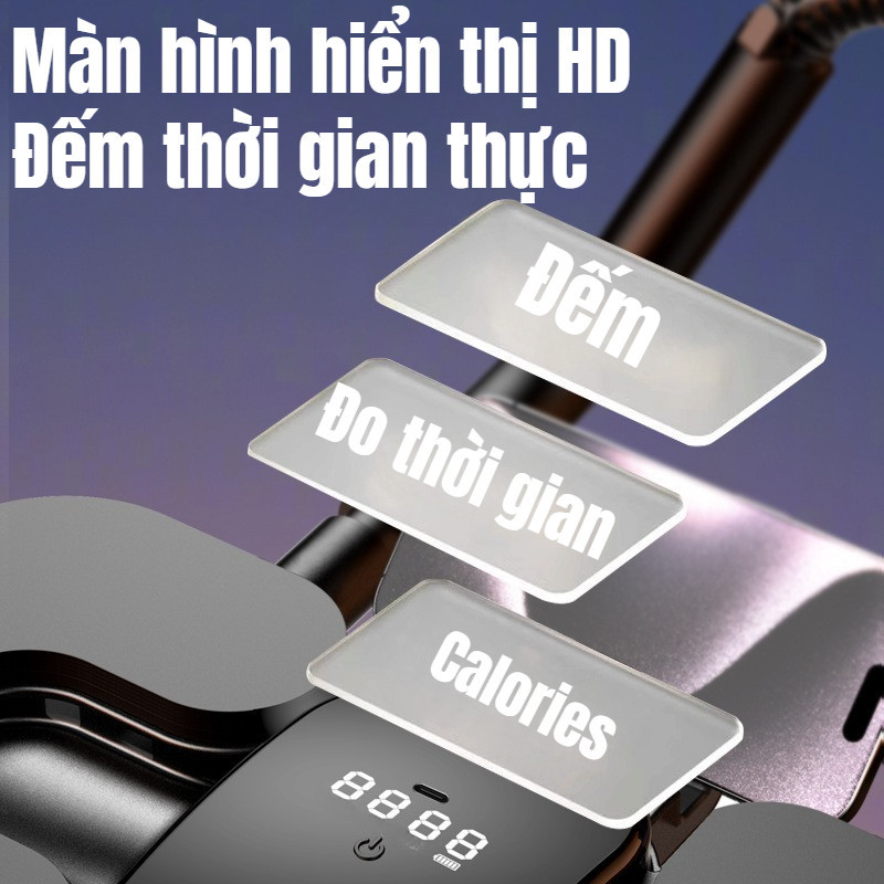 Bánh Xe Tập Bụng 4 Bánh Thông Minh Thế Hệ, Có Trợ Lực, Màn Hình LED,Dụng Cụ Plank Tại Nhà