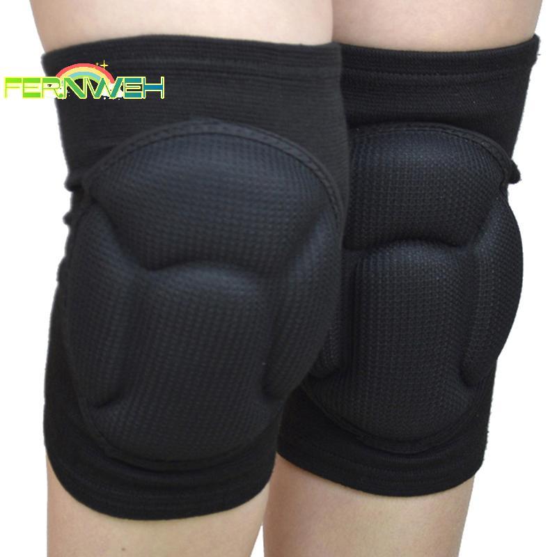 [Fernweh] Bộ 2 Miếng Lót Đầu Gối Thể Thao Nam, Co Dãn, Dày, Bảo Vệ Cho Bóng Rổ Và Chạy Bền