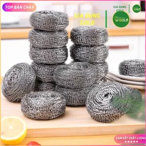 10 CÁI -Bùi nhùi inox Cọ xoong nồi bằng thép không rỉ - Bùi nhùi inox đánh xoong siêu bền vệ sinh sạch sẽ