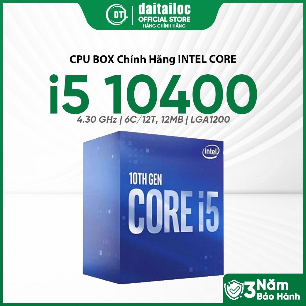 CPU Box intel Core Chính Hãng i5 10400 | Chính Hãng | Bảo Hành 36 Tháng ...