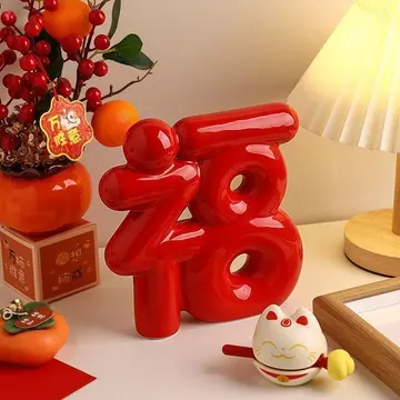 đồ trang trí chữ phúc gốm sứ trang trí phòng trang trí phòng ngủ đồ trang bàn làm việc trang tết decor phòng khách đồ trang trang bàn decor vintage retro desk decor trang giường ngủ đồ trang khách tra