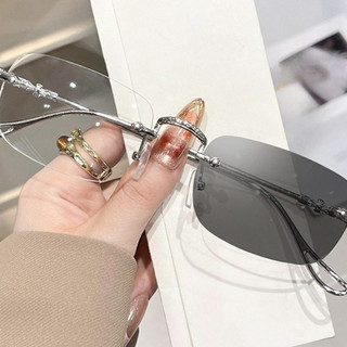 Kính chống bức xạ Photochromic không vành dành cho nữ, chống ánh sáng xanh