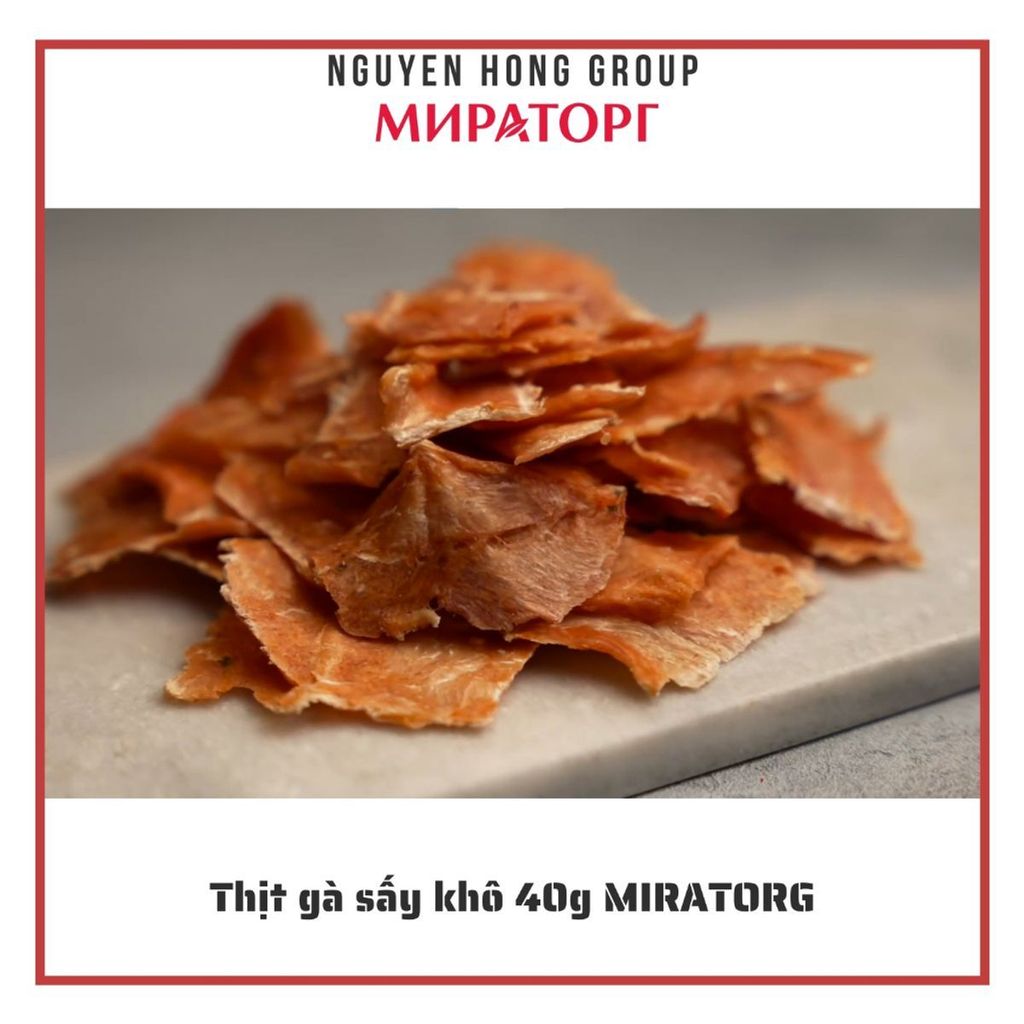 Thịt gà sấy khô Nga 40g Miratorg giữ nguyên hương vị truyền thống