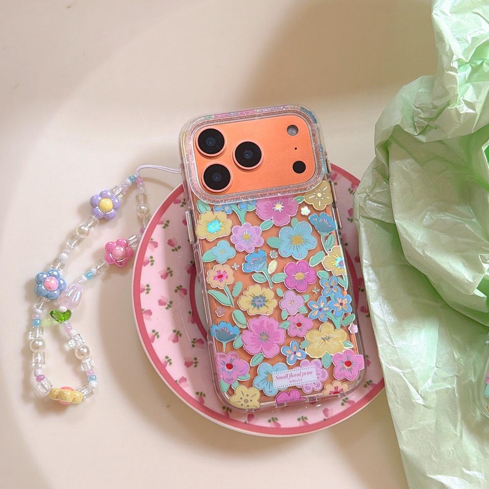 Vỏ cứng trong suốt Tương thích với iPhone 13 14 14Pro 14ProMax 15 15Pro 15ProMax 16 16Pro 16ProMax 17 17Pro 17ProMax Ốp họa tiết mùa xuân hoa đầy màu sắc