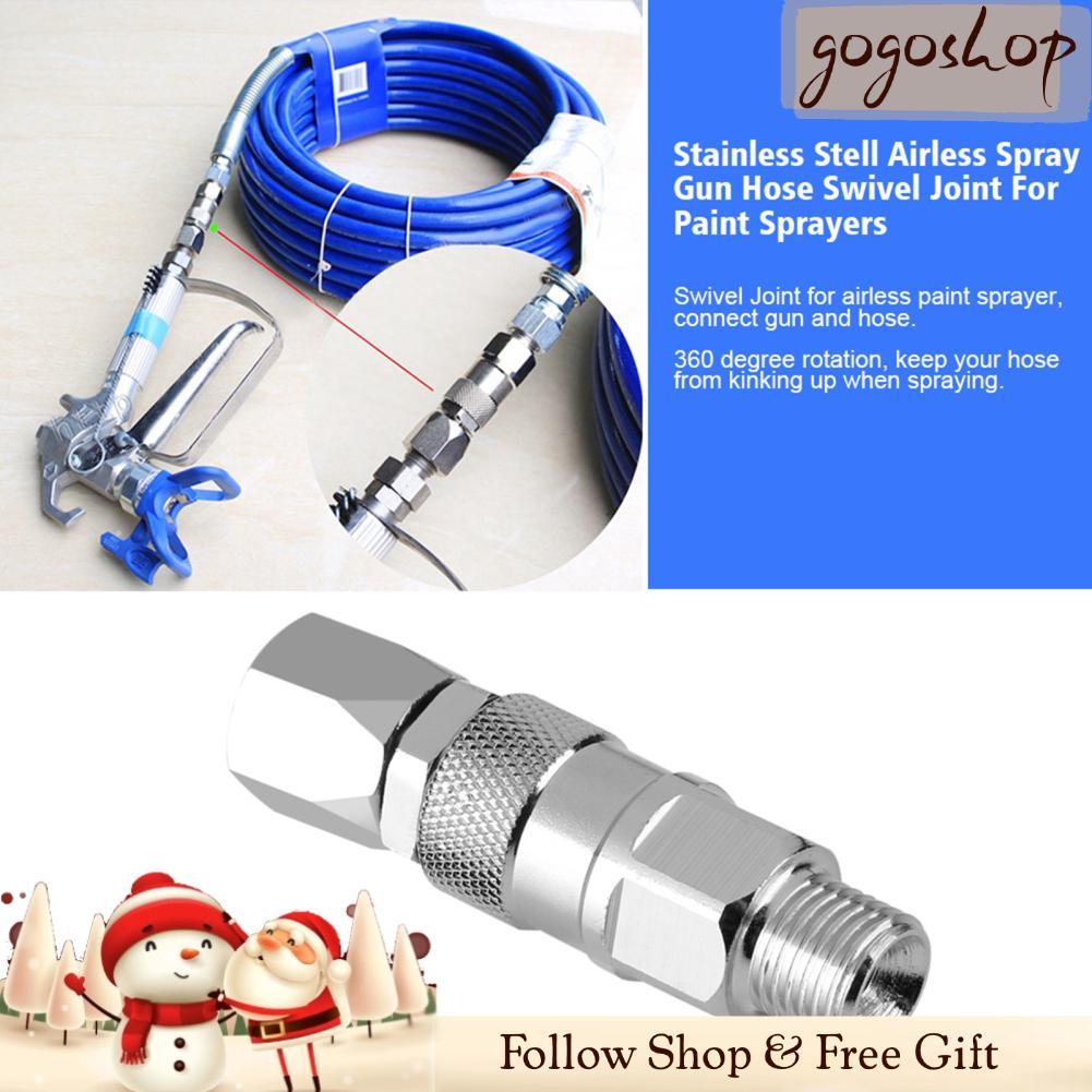 Gogoshopp Súng phun áp lực cao 1/4 inch bằng thép không gỉ Khớp xoay cho máy phun sơn