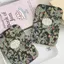 Vintage hoa màu xanh lá cây Gươhoa gấp chất liệu bền đẹp an toàn