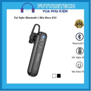 Tai nghe bluetooth Hoco E63, tai nghe 1 bên có mic đàm thoại chuyên dụng, 6h nghe nhạc.