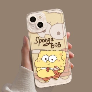 Dành Cho IPhone 17 16 15 14 13 12 11 Pro Max X XR XS Max 6 7 8 Plus SpongeBob cặp vợ chồng tốt lỗ điện thoại trường hợp