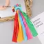 < WHPHous-t > 1 Chiếc Ruy Băng Cổ Tay Trẻ Em Đội Thể Thao Pompom Cổ Vũ Trận Đấu Lớn Pom Club Đạo Cụ Khiêu Vũ Vòng Tay Đàn Hồi Có Dây Đàn Hồi Đẹp