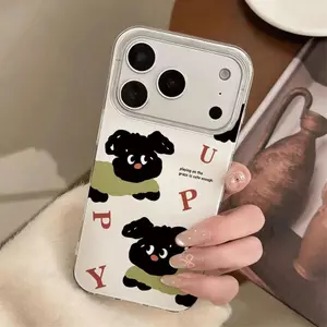 Black Dog PUPPY cho 16 trường hợp iPhone 17Air Double Layer 14/13/11Pro