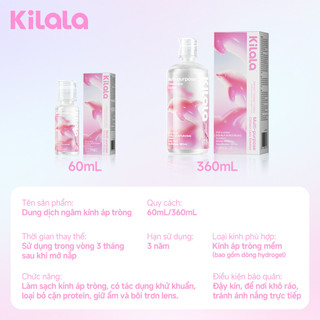 Nước ngâm lens cao cấp Kilala Little  Droplets 100ml/60ml/360ml- Dành cho mắt nhạy cảm