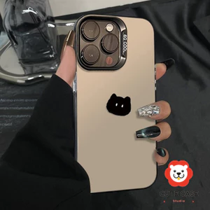 Ốp Lưng iPhone Biểu tượng mèo con màu đen, Chống Sốc, Bảo Vệ Camera - iP 7/Plus/X/XS/XR/11/12/13/14/15/16/Pro/Max