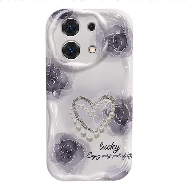 Ốp Lưng Cho Redmi Note 13 Pro 4G 5G POCO M6 Pro 4G Hoạt Hình Kem Silicone Cầm Tay 3D Hoạt Hình Dễ Thương Hoa Tình Yêu Vỏ Điện Thoại Chống Sốc