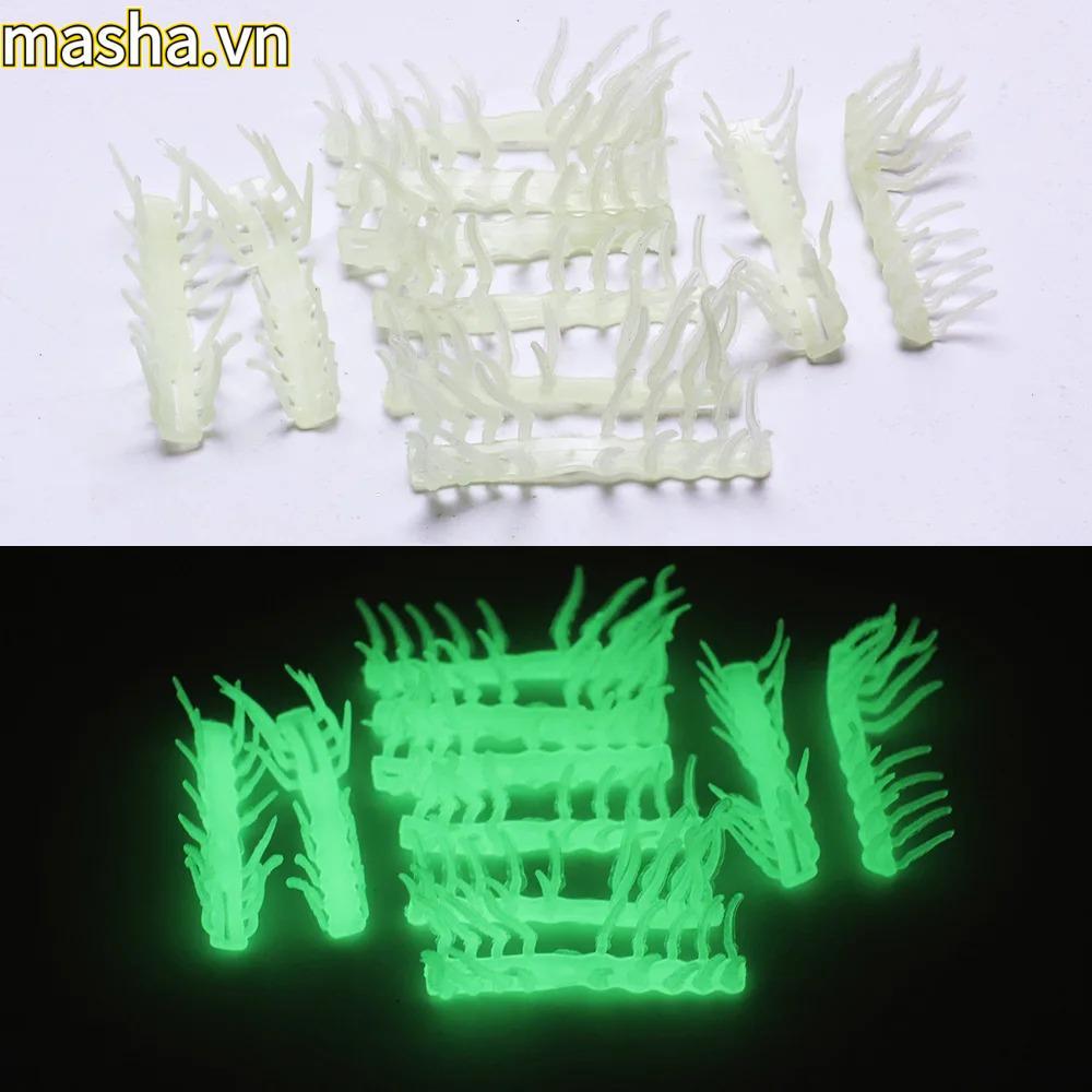 Tôm dụ dạ quang silicon mềm, mồi câu cá biển hiệu quả