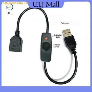 ULJ 1 Cáp Nối Dài USB Có Công Tắc Bật Tắt Đèn LED Cho Raspberry Pi PC Quạt USB Đèn LED Đồng Bộ Dữ Liệu USB 2.0 Dây Mở Rộng.